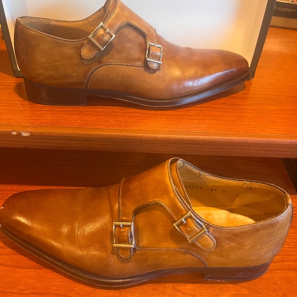 Magnanni light brown double monks size 8 1/2 main image 10